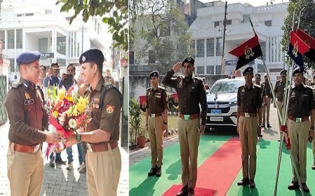 Hardoi: लखनऊ परिक्षेत्र के पुलिस महानिरीक्षक किरण एस ने हरदोई में किया कई थानों का निरीक्षण। 