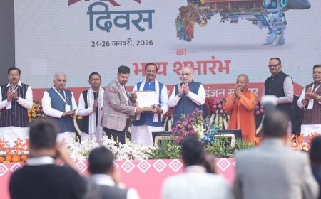 यूपी दिवस - 2026: यूपी गौरव सम्मान से सम्मानित 5 विभूतियां, अमित शाह-योगी ने की यूपी दिवस की शुरुआत ।