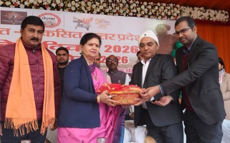 Sambhal: बहजोई में यूपी दिवस 2026 का भव्य आयोजन, विकसित उत्तर प्रदेश–विकसित भारत का दिया संदेश।  