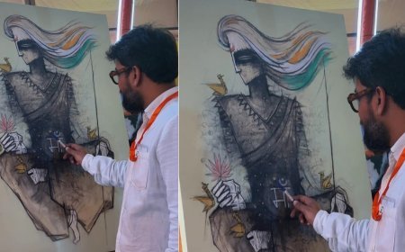 Prayagraj : वंदे मातरम गीत के 150 वर्ष पूरा होने पर राष्ट्रीय चित्रकार कार्यशाला, चित्र कला प्रदर्शनी में दिखी चित्रकारों की प्रतिभा