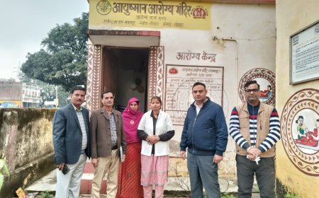 Sitapur : खैराबाद में एनएचएम उपकेंद्र मधवापुर का अन्तर्जनपदीय टीम ने किया निरीक्षण