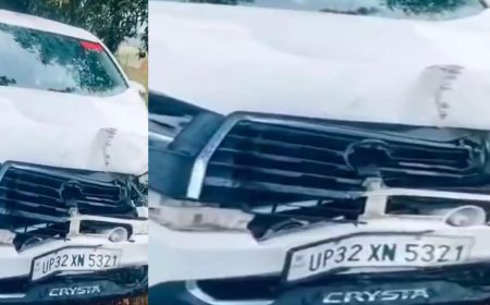 Sitapur : सीतापुर जिलाधिकारी की कार की लहरपुर में हुई टक्कर, गनर घायल, डीएम बाल-बाल बचे