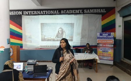 Sambhal : मिशन इंटरनेशनल एकेडमी में सीबीएसई की लर्निंग आउटकम पेडागोजी पर कार्यशाला, गुणवत्तापूर्ण शिक्षा पर दिया गया ज़ोर