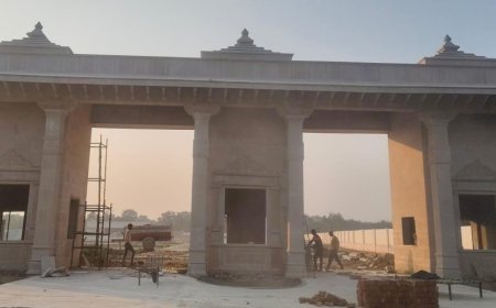 Ayodhya : अयोध्या में राम भक्तों का अभिनंदन करेगा भरत द्वार, 2024.90 लाख से बन रहे भरत द्वार का 90 फ़ीसदी कार्य पूरा