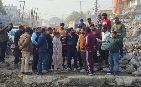 Bajpur: एसडीम डॉ अमृता शर्मा ने बेरिया रोड पर बने पुल का निरीक्षण किया और दूसरा पुल भी बनाने कहां।