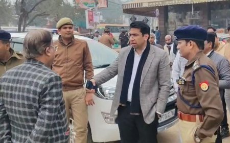 Hathras: महाशिवरात्रि को लेकर कांवड़ मार्गों का स्थलीय निरीक्षण। 