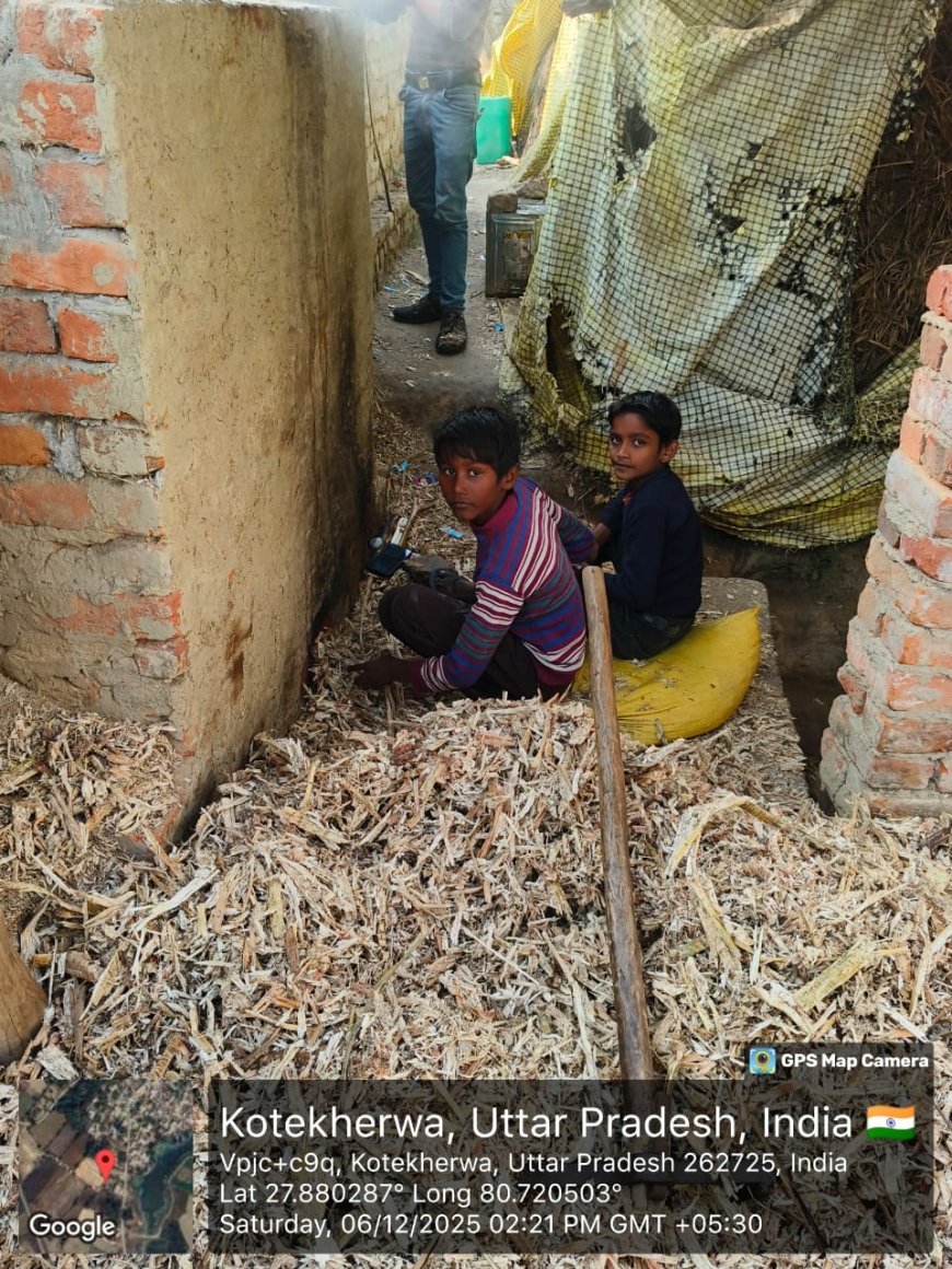 Lakhimpur : लखीमपुर खीरी में अवैध गन्ना कोल्हुओं की मनमानी, बाल श्रम, प्रदूषण और नियमों की अनदेखी, कार्रवाई सीमित