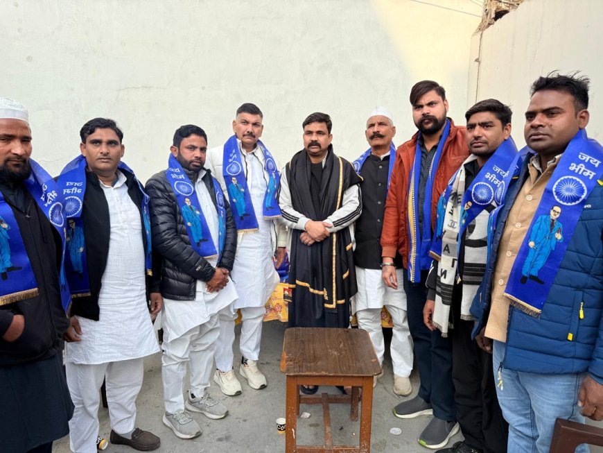 Deoband : देवबंद में सपा को झटका- राव नसीम सैकड़ों समर्थकों संग भीम आर्मी में शामिल