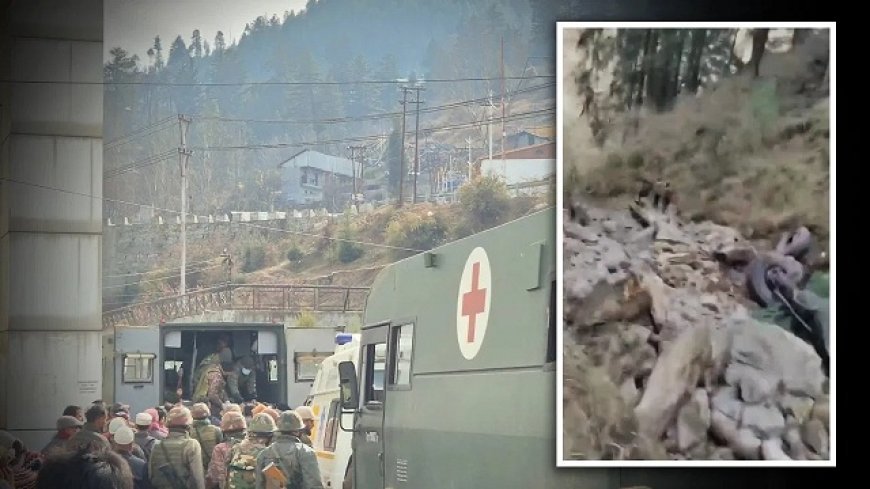 जम्मू-कश्मीर के डोडा जिले में सेना का वाहन गहरी खाई में गिरा, 10 जवानों की मौत और 11 घायल होने से दुखद घटना। 