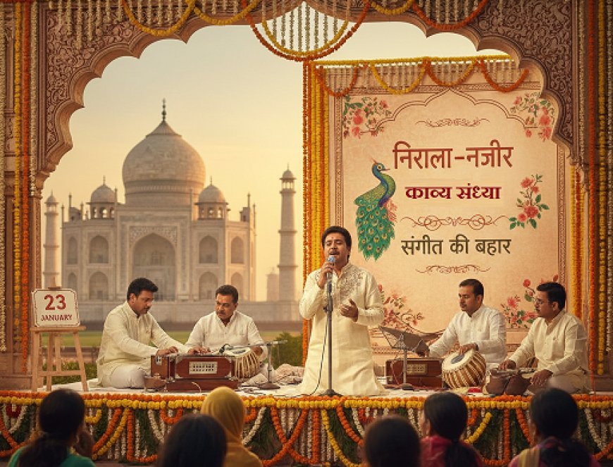 Agra: आगरा में 23 जनवरी को बसंत पर निराला–नज़ीर की कविताओं की संगीतमय प्रस्तुति, सुधीर नारायण देंगे स्वर।