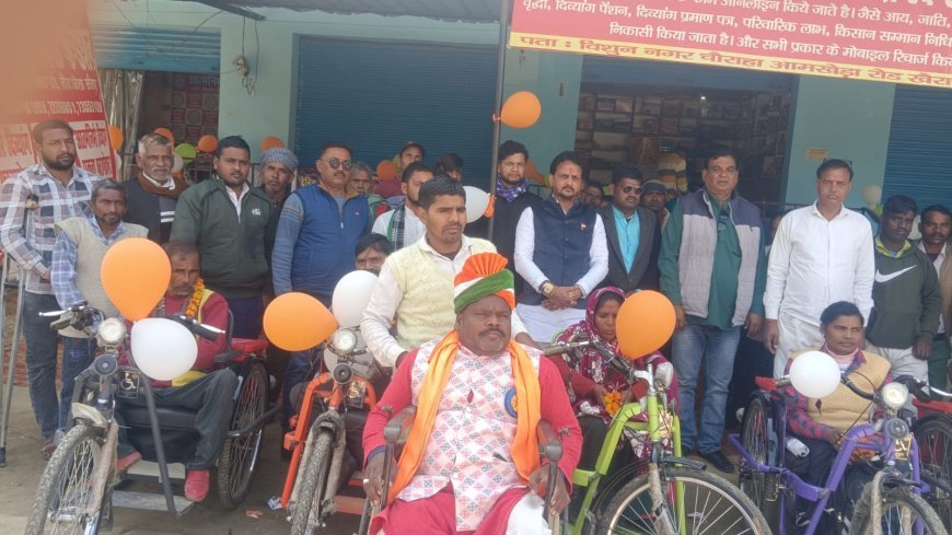 Sitapur : खैराबाद में आत्मनिर्भर दिव्यांग एकता फाउंडेशन ने निकाली भव्य दिव्यांग तिरंगा यात्रा