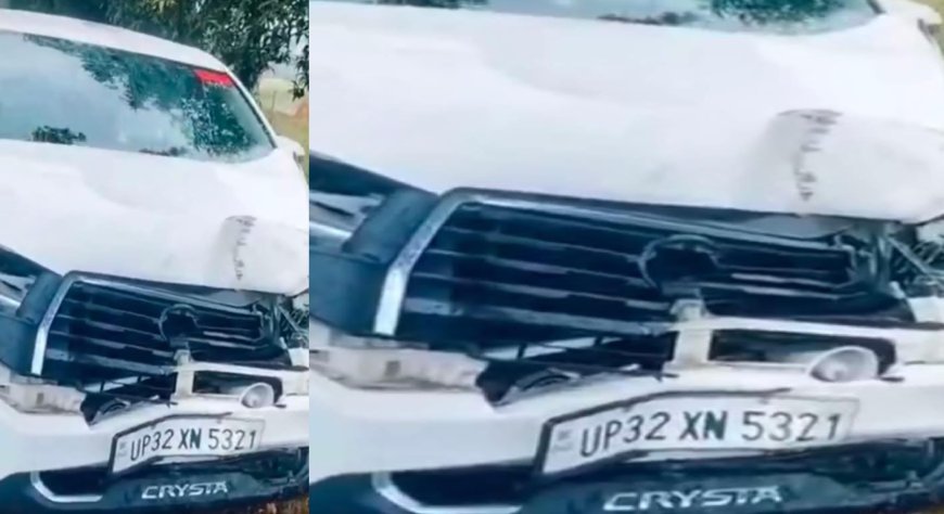 Sitapur : सीतापुर जिलाधिकारी की कार की लहरपुर में हुई टक्कर, गनर घायल, डीएम बाल-बाल बचे