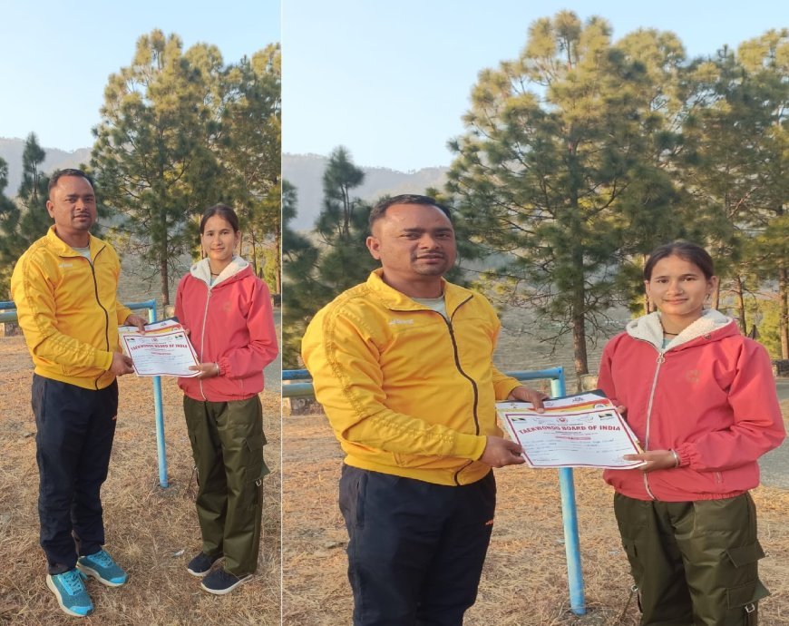 Bajpur : अंजली चिलवाल ने कराटे में हासिल की ग्रीन बेल्ट उपाधि