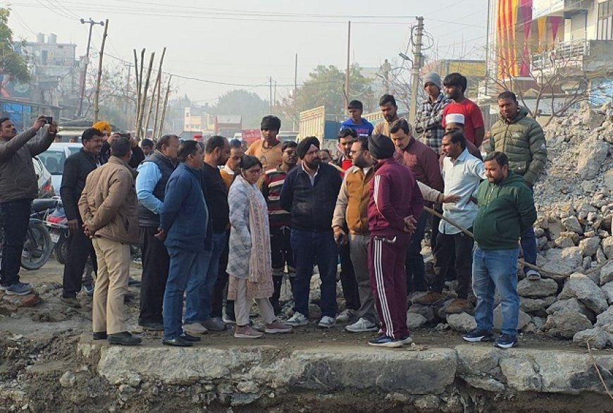 Bajpur: एसडीम डॉ अमृता शर्मा ने बेरिया रोड पर बने पुल का निरीक्षण किया और दूसरा पुल भी बनाने कहां।