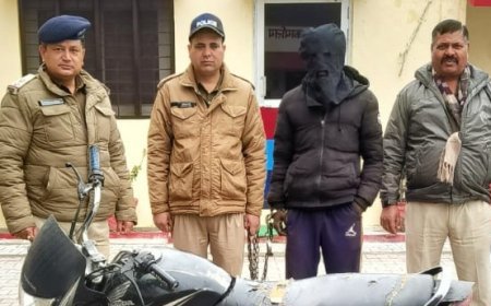 Bajpur : बाजपुर पुलिस ने चोरी की बाइक के साथ युवक को गिरफ्तार कर जेल भेजा