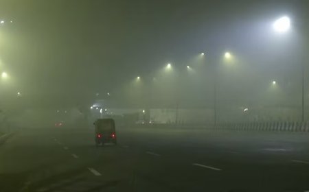 दिल्ली में चार साल बाद फरवरी सीजन का सबसे ठंडा दिन दर्ज हुआ, अधिकतम तापमान 17.5 डिग्री सेल्सियस पर आया, घना कोहरा छाया रहा।