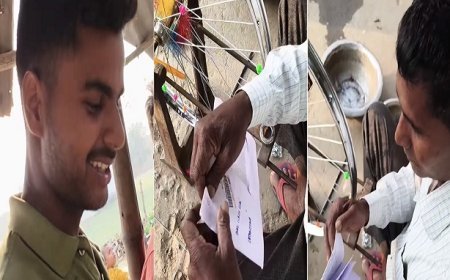 Special : 'सपनों की कीमत जब आंसुओं से चुकाई जाती है तो सफलता और भी खास बन जाती है' साइकिल मिस्त्री पिता बेटे के CISF जॉइनिंग लेटर पढ़कर हो गए भावुक।