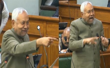 'अरे बैठो, तुम बच्चा हो जी'- राज्यपाल अभिभाषण चर्चा में नीतीश ने तेजस्वी को डपटकर बिठाया।