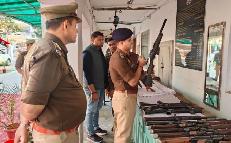 Hardoi : हरदोई में पुलिस अधीक्षक ने कोतवाली शहर थाने का वार्षिक निरीक्षण किया