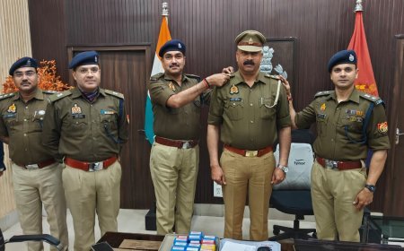 Hardoi : थाना कोतवाली देहात के उप निरीक्षक मोहम्मद अजीम खान को निरीक्षक पद पर पदोन्नति