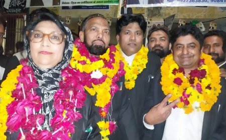 Sambhal : कड़े मुकाबले में जिला बार एसोसिएशन सम्भल का चुनाव सम्पन्न, शकील अहमद अध्यक्ष निर्वाचित