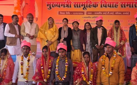 Hardoi: मुख्यमंत्री सामूहिक विवाह: 48 जोड़े बने जीवनसाथी , समाज कल्याण विभाग ने बाँटे 26 प्रकार के उपहार।