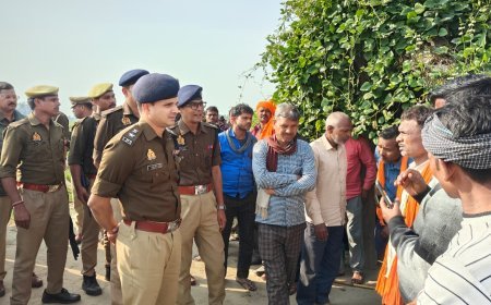 Hardoi : शाहाबाद थाना क्षेत्र की महिला हत्या मामले में पुलिस अधीक्षक ने घटनास्थल का निरीक्षण किया