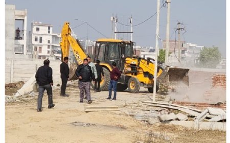 Lucknow: सुशांत गोल्फ सिटी में 05 अवैध प्लाटिंग ध्वस्त, गोमती नगर व चिनहट में 02 अवैध निर्माण सील।  