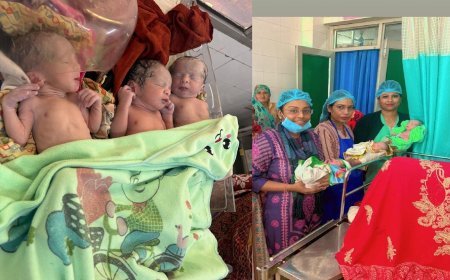 Sambhal : डीसीएच सम्भल में ऐतिहासिक प्रसव: एक साथ जन्मे तीन बच्चे, मां और नवजात पूरी तरह स्वस्थ