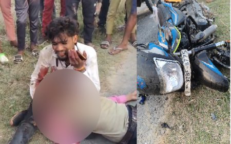 Hardoi : अरवल में ईंटों से लदी ट्रैक्टर ट्राली ने बाइक को मारी टक्कर, एक युवक की मौत, दूसरा घायल