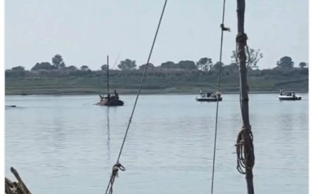 Prayagraj : यमुना नदी पर बालू माफियाओं ने नावों को घेरकर हवाई फायरिंग की, वीडियो वायरल