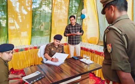 Hardoi : हरदोई पुलिस अधीक्षक ने थाना मल्लावां का वार्षिक निरीक्षण किया