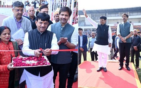 Lucknow: मंत्री कपिल देव अग्रवाल ने किया राज्य स्तरीय क्रीड़ा प्रतियोगिता का शुभारंभ, तीन दिवसीय प्रतियोगिता में 13 खेलों में प्रतिभा का प्रदर्शन। 