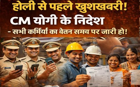 Lucknow: होली से पहले खुशखबरी! CM योगी के निर्देश- सभी कर्मियों का वेतन समय पर जारी हो। 