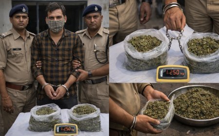 Lakhimpur- Kheri : लखीमपुर खीरी में 1.250 किलो अवैध गांजा बरामद, कई मुकदमों में वांछित आरोपी गिरफ्तार