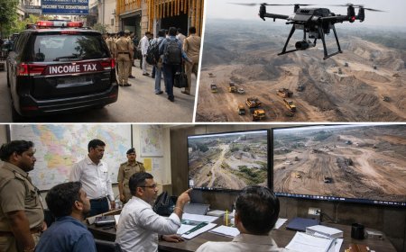 Varanasi : पूर्वांचल में एआई और ड्रोन की मदद से पहली हाईटेक कार्रवाई- वाराणसी से मिर्जापुर तक आयकर विभाग द्वारा खनन कारोबारियों पर छापे में करोड़ों की संपत्ति जब्त