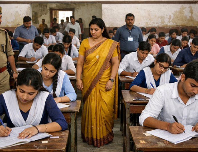 Hathras: हाथरस में यूपी बोर्ड परीक्षाएं शुरू, 44 हजार से अधिक परीक्षार्थी हुए शामिल।