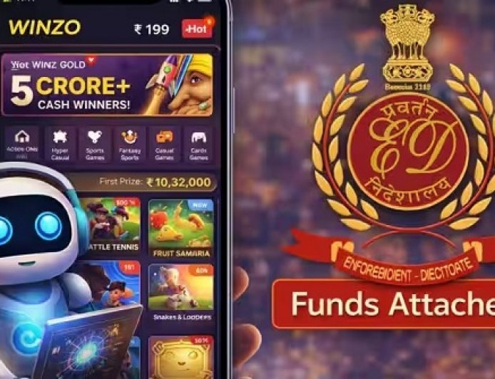 ED ने Winzo मामले में Rs.505 करोड़ विदेशी खातों में अटैच किए, Rs.3,522 करोड़ की मनी लॉन्ड्रिंग का आरोप।