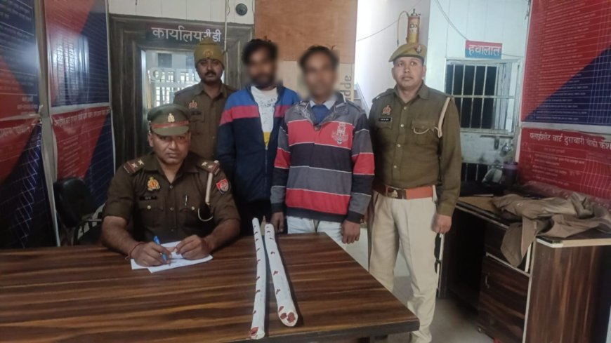 Hathras : युवक की हत्या का खुलासा, दो सगे भाई गिरफ्तार; हत्या में इस्तेमाल लोहे का पाइप और डंडा बरामद