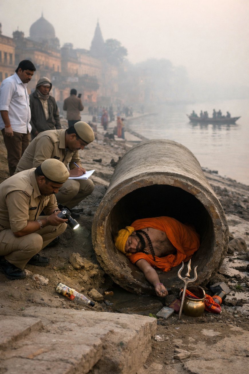 Ayodhya : अयोध्या के रामघाट पर पाइप में मिला साधु के भेष में युवक का शव, मौत रहस्यमयी
