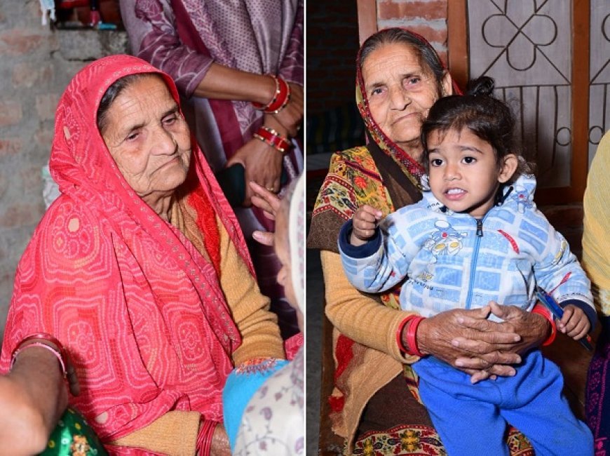 Hardoi: हरदोई में 65 साल बाद लौटी बेटी, 80 वर्ष की उम्र में चौखट देखते ही छलके आंसू।