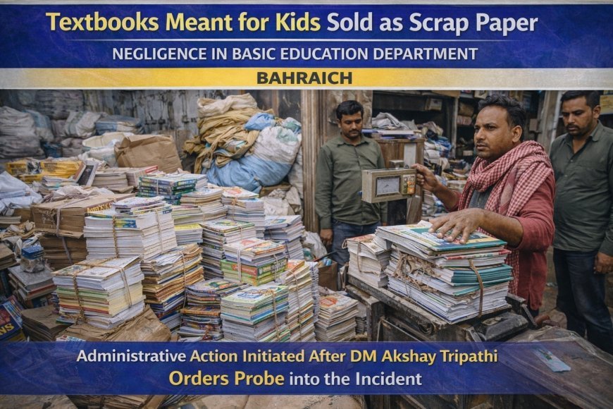 Bahraich : बहराइच में सरकारी स्कूलों की किताबें कबाड़ी को बेची गईं, डीएम ने शुरू की जांच