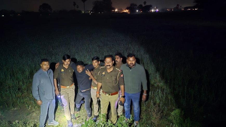 Ballia : पुलिस मुठभेड़ में 25 हजार का इनामी गौ तस्कर बबलू नट गिरफ्तार, पैर में लगी गोली