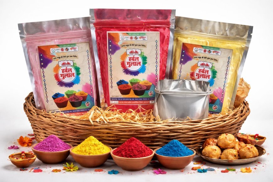 Lucknow : होली के रंग, स्वयं सहायता समूह की दीदियों के संग- लखपति दीदी बनने की नई उड़ान