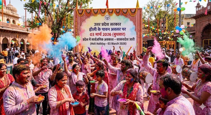 Lucknow: होली के अवसर पर 03 मार्च को प्रदेश में सार्वजनिक अवकाश – शासनादेश जारी। 