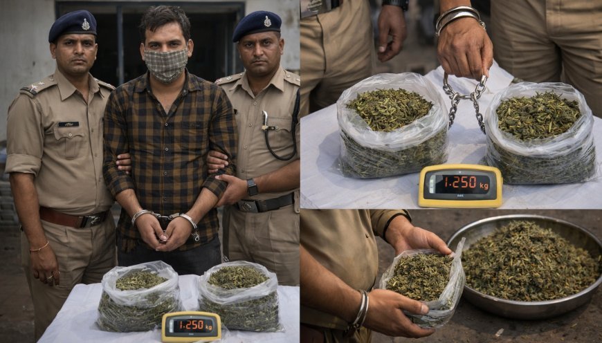 Lakhimpur- Kheri : लखीमपुर खीरी में 1.250 किलो अवैध गांजा बरामद, कई मुकदमों में वांछित आरोपी गिरफ्तार