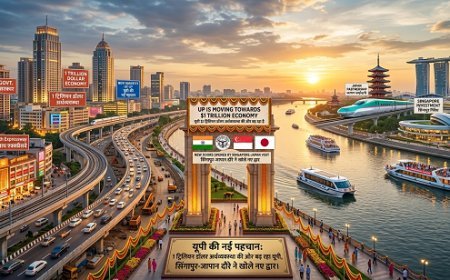 यूपी की नई पहचान: 1 ट्रिलियन डॉलर अर्थव्यवस्था की ओर बढ़ रहा यूपी, सिंगापुर-जापान दौरे ने खोले नए द्वार।