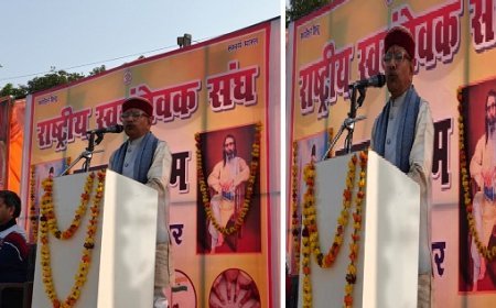 Barabanki: जीआईसी ग्राउंड पर हुआ आरएसएस का शाखा संगम: 24 बस्तियों के सैकड़ों स्वयंसेवक हुए एकत्र, राष्ट्र निर्माण पर जोर। 