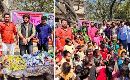 Hardoi: कुबेर लाल जन सेवा संस्थान ने जरूरतमंद बच्चों संग मनाया होलिकोत्सव, बांटी खुशियां और उपहार।