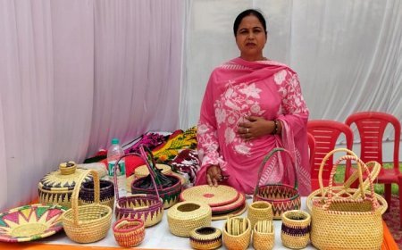 Lucknow: परंपरा से प्रगति तक- मूंज शिल्प ने बदली रजनी बाला की दुनिया, सुल्तानपुर की बेटी ने हस्तशिल्प से गढ़ी अपनी पहचान। 